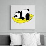 printfashion Panda pihen - Vászonkép - Fehér (12056147)