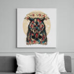 printfashion Farkaskoponya - Vászonkép - Fehér (6620239)