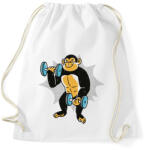 printfashion Gyúrós majom - Sportzsák, Tornazsák - Fehér (11839822)