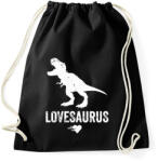 printfashion Lovesaurus - Sportzsák, Tornazsák - Fekete (1944399)