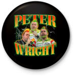printfashion Peter Wright - darts - Kitűző, hűtőmágnes - Fekete (15552480)