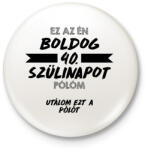 printfashion Utálom ezt a pólót - 40. - Kitűző, hűtőmágnes - Fehér (11701318)