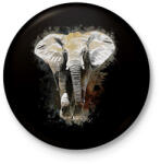 printfashion elefánt - Kitűző, hűtőmágnes - Fekete (5735741)