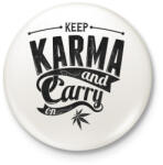 printfashion Karma - Kitűző, hűtőmágnes - Fehér (3073654)
