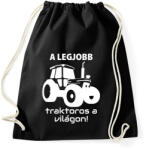 printfashion A legjobb traktoros a világon! - Sportzsák, Tornazsák - Fekete (995569)