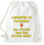 printfashion PUBG - I Dropped in Pochinki - Sportzsák, Tornazsák - Fehér (847112)