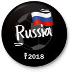 printfashion Oroszország - Kitűző, hűtőmágnes - Fekete (3094649)