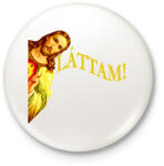 printfashion Jézusos láttam - Kitűző, hűtőmágnes - Fehér (16280612)