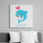 printfashion Baby Delfin - Vászonkép - Fehér (6630772)