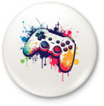 printfashion gamer - Kitűző, hűtőmágnes - Fehér (16640066)