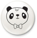 printfashion Panda páros 1 - Kitűző, hűtőmágnes - Fehér (6078429)