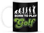 printfashion Golf evolúció - Bögre - Fekete (1227686)