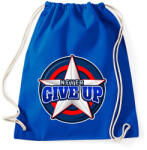 printfashion NEVER GIVE UP - Sportzsák, Tornazsák - Bright royal (10927929)