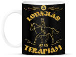 printfashion A lovaglás a terápiám - Bögre - Fekete (12703772)
