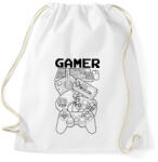 printfashion GAMER - Sportzsák, Tornazsák - Fehér (2068201)