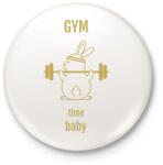 printfashion gym time baby - Kitűző, hűtőmágnes - Fehér (10596117)