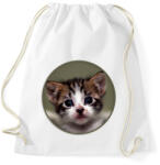 printfashion Kiscica - Sportzsák, Tornazsák - Fehér (1025104)