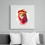 printfashion Gym lion - Vászonkép - Fehér (6621162)