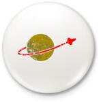 printfashion Green planet - Kitűző, hűtőmágnes - Fehér (3082141)