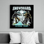 printfashion Snowboard extreme sport - Vászonkép - Fekete (6784958)