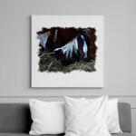 printfashion lovak az istállóban - Vászonkép - Fehér (6627314)