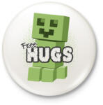 printfashion Minecraft ölelés - Kitűző, hűtőmágnes - Fehér (3077386)