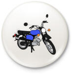 printfashion simson - Kitűző, hűtőmágnes - Fehér (4139290)