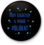 printfashion Páros póló (nem) szeretem - Férfi - Kitűző, hűtőmágnes - Fekete (6997497)