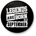 printfashion A legendák szeptemberben születtek! - Kitűző, hűtőmágnes - Fekete (3095000)