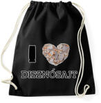printfashion I love disznósajt - Sportzsák, Tornazsák - Fekete (8698338)