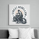printfashion Utcai motoros - street rebellion - Vászonkép - Fehér (6636108)