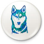 printfashion Husky - Kitűző, hűtőmágnes - Fehér (3077993)