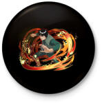 printfashion Maito Gai - Kitűző, hűtőmágnes - Fekete (7214815)