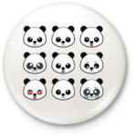 printfashion cute-panda-emoji - Kitűző, hűtőmágnes - Fehér (4718123)