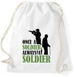 printfashion Once a soldier - Sportzsák, Tornazsák - Fehér (7700644)