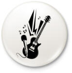 printfashion Music - Kitűző, hűtőmágnes - Fehér (15575932)