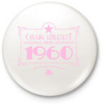 printfashion csillag-1960-pink - Kitűző, hűtőmágnes - Fehér (3076635)