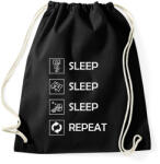 printfashion Sleep, sleep, sleep - Sportzsák, Tornazsák - Fekete (7541004)