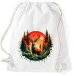 printfashion Szarvas - erdei naplemente - ajándék vadászoknak - Sportzsák, Tornazsák - Fehér (15377566)