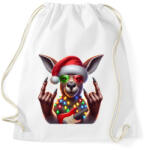 printfashion Vicces karácsonyi rocker party kenguru - Mikulás ruhában - Sportzsák, Tornazsák - Fehér (15246128)