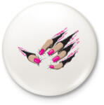 printfashion Beast nails - Kitűző, hűtőmágnes - Fehér (3075972)