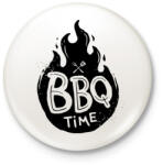 printfashion BBQ time - Kitűző, hűtőmágnes - Fehér (5094071)