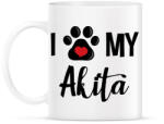 printfashion I love my Akita! - Bögre - Fehér (4840117)