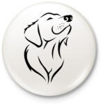 printfashion Kutya - Kitűző, hűtőmágnes - Fehér (5031790)