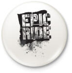 printfashion Epic Ride - fekete - Kitűző, hűtőmágnes - Fehér (3073484)