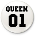 printfashion Queen - Kitűző, hűtőmágnes - Fehér (3076280)
