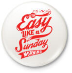 printfashion Vasárnap reggel - Kitűző, hűtőmágnes - Fehér (3073659)
