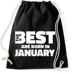 printfashion The Best are born in january - Sportzsák, Tornazsák - Fekete (5426935)
