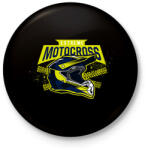 printfashion Motocross sisak - Kitűző, hűtőmágnes - Fekete (13736562)