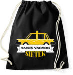 printfashion Taxis vagyok, sietek - Sportzsák, Tornazsák - Fekete (7554116)